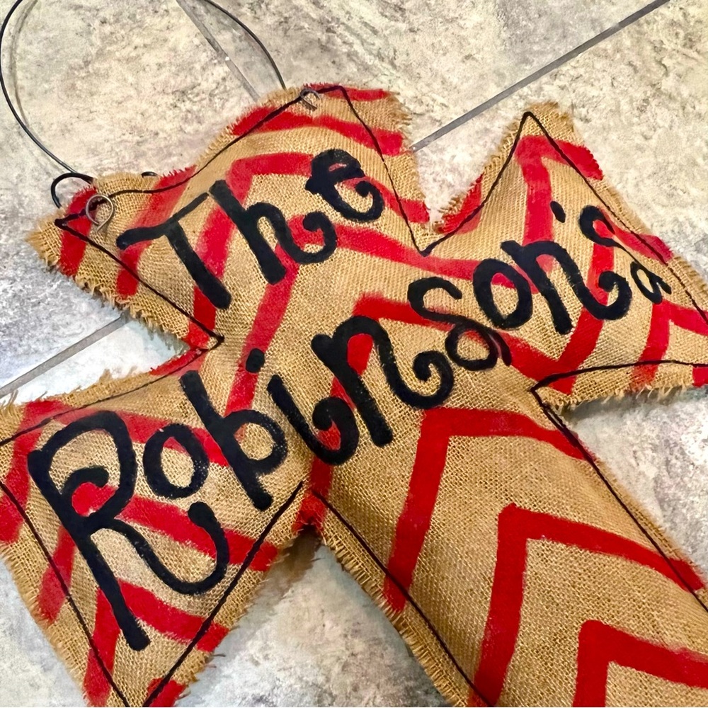 Burlap Cross Door Hanger